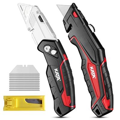 DIYSELF 4 Pack Box Cutter, Box Cutter Retractable for Cardboard, Papers and  Plastics. 18mm and 9mm Utility Knife, Razor Knife, Portable Utility Knives