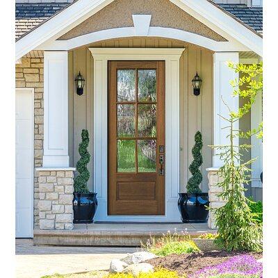 Stained Mahogany Prehung Front Entry Doors