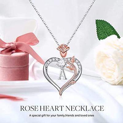 Iefil Womens Gifts for Christmas Wife Girlfriend, Rose Heart