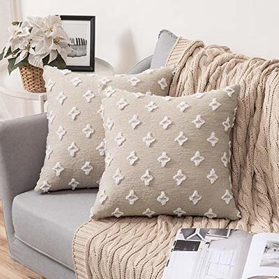  MIULEE Pack of 2 Decorative Faux Leather Modern Pillow