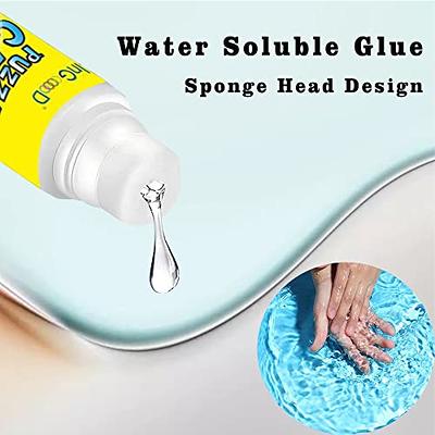 Jigsaw Puzzle Glue Clear with Sponge Head Quick Drying Bright and