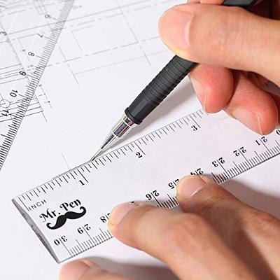 Mr. Pen- Ruler, 3Pack, Rulers, Ruler 12 Inch, Clear Ruler, Ruler