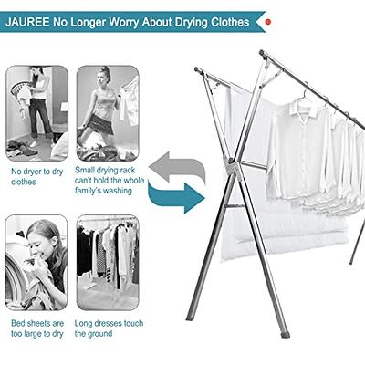 AEDILYS 63 Inches Clothes Drying Rack, Stainless Steel Space