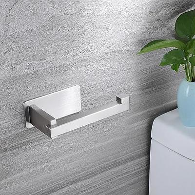 YIGII Toilet Paper Holder Self Adhesive - Adhesive Toilet Roll Holder no  Drilling for Bathroom Stainless Steel Brushed