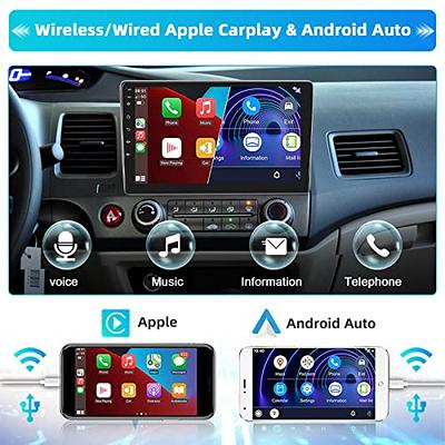 Roinvou 2+64G Android 13 CarPlay Stereo for 2006-2011 Honda Civic(LHD),  Wireless CarPlay Radio with Android Auto, 10.1'' Touch Screen in-Dash GPS  Navigation Support Mirror Link BT HiFi WiFi RDS SWC - Yahoo