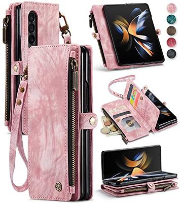 Z Flip 5 Case With Leather Wallet, Strap Zipper Wallet Galaxy Z Flip 5  5g,fashion Handbag Gift For Women Ladys