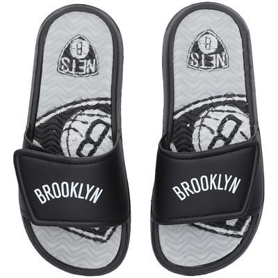ISlide White Brooklyn Nets 2022/23 City Edition Collage Slide Sandals 