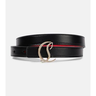 Dolce & Gabbana DG Logo Buckle Leather Belt in Nero /Gold