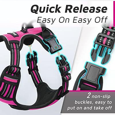  Eagloo Dog Harness for Large Dogs, No Pull Service Vest with  Reflective Strips and Control Handle, Adjustable and Comfortable for Easy  Walking, No Choke Pet Harness with 2 Metal Rings