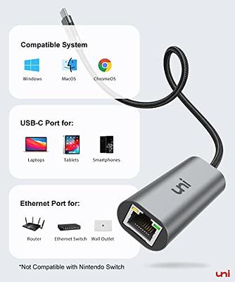 USB C Gigabit Ethernet Adapter with Charging Thunderbolt 3 to RJ45 with  Type-C PD 100W