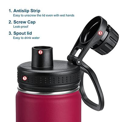 1 Gallon Red Reusable Water Bottle w/ Handle & Steel Cap