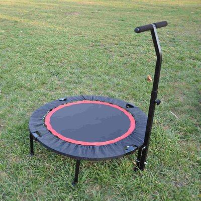 ACON Fit 44in Round Rebounder White Fitness Trampoline with Handlebar