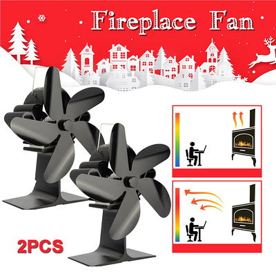 Ziss 7 Blade Heat Powered Wood Stove Fan, Upgrade Powered Auto-Sensing  Fireplace Fan Non-Electric Eco Friendly Quiet Warm Air Stove Fan for  Wood/Log Burner/Fireplace 