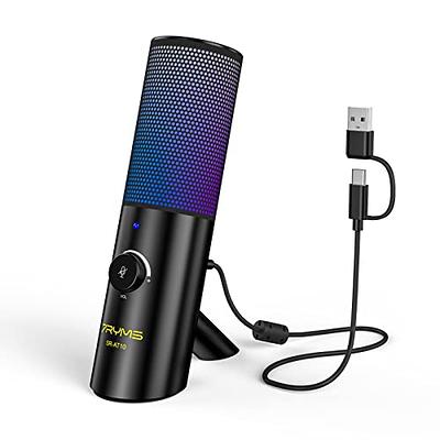 Vegue USB Microphone for PC PS5, Computer Gaming Condenser PC Mic