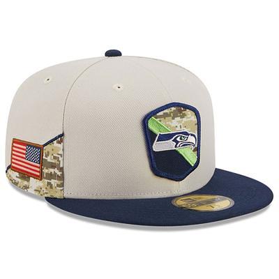 Men's New Era Stone/College Navy Seattle Seahawks 2023 Salute to Service 59FIFTY Fitted Hat