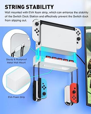  ZAONOOL Wall Mount for Nintendo Switch and Switch OLED, Metal  Wall Mount Kit Shelf Stand Accessories with 5 Game Card Holders and 4 Joy  Con Hanger, Safely Store Switch Console Near