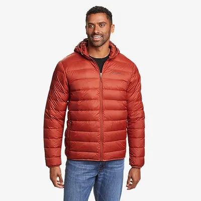 Eddie Bauer Men's CirrusLite Hooded Down Jacket - Red Clay - Size