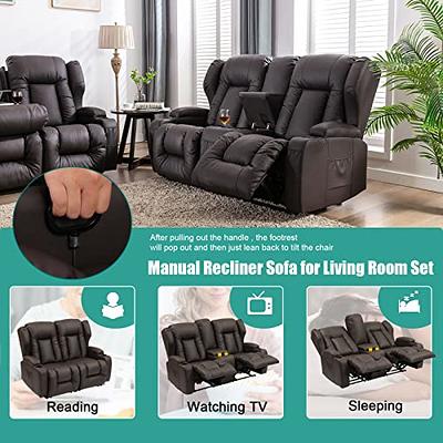 Oqqoee Loveseat Recliner Faux Leather