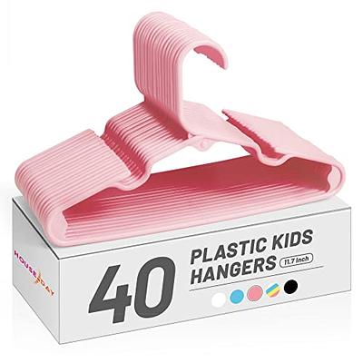 40 Pack Baby Hangers for Closet Plastic Kids Hangers Clothes Space Saving  Hangers Non Slip Extendable Baby Hangers for Nursery Toddler Heavy Duty