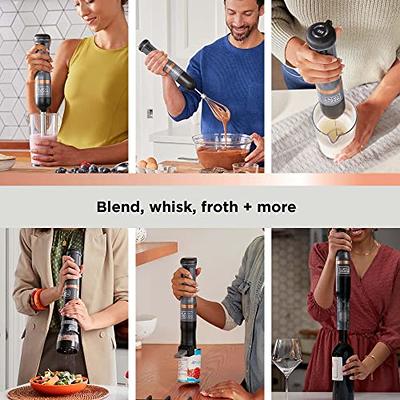 BLACK+DECKER Kitchen Wand Cordless Immersion Blender, 6 in 1 Multi Tool  Set, Hand Blender with Charging Dock, Grey (BCKM1016KS01) - Yahoo Shopping