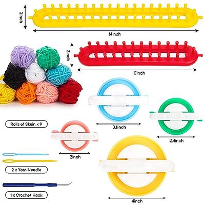 VGOODALL 18PCS Knitting Loom and Pompom Maker Set, Rectangle Knitting Looms  Pom Pom Makers with 9 Yarn Skeins Acrylic Knitting Supplies for Beginners  Christmas Hat Scarf Shawl Sweater Socks - Yahoo Shopping