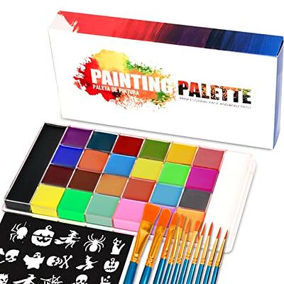 Face Paint Kit, Bowitzki 12 Vibrant Colors 2 Glitter 2 Brushes 40 Stencils  2 sponges,Non Toxic Hypoallergenic Water Based FDA Compliant Professional  Halloween Makeup Painting Set for Kids - Yahoo Shopping