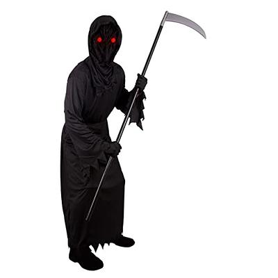 Kangaroo Halloween Scary Costume Grim Reaper Costume For Boys Kids Costume  With Glowing Red Eyes