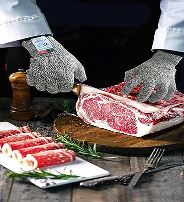 Food Grade Level 5 Protection, Safety Kitchen Cuts Gloves - for Oyster  Shucking, Fish Fillet Processing, Mandolin Slicing, Meat Cutting and Wood  Carving 