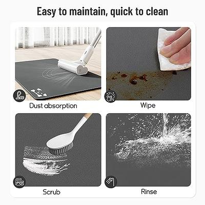 SHARKWOOD Dog Food Mat, Absorbent Waterproof Dog Water Mat Bowl