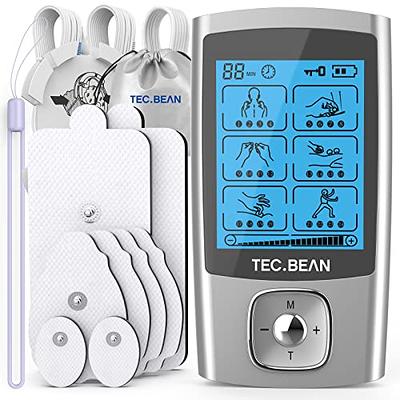 Tenker EMS Tens Unit Muscle Stimulator, 24 Modes Dual Channel Electronic Pulse Massager for Pain Relief/Management & Muscle Strength Rechargeable