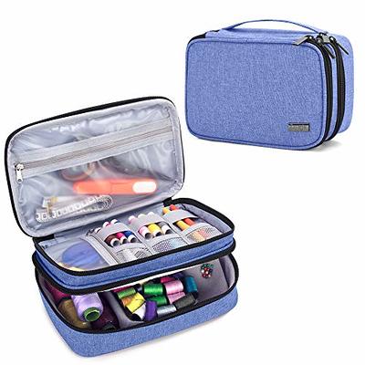 Medium Sewing Basket Organizer with Complete Sewing Kit Accessories  Included, Wooden Sewing Box Kit with Removable Tray and Tomato Pincushion  for Sewing Mending, Blue - Yahoo Shopping