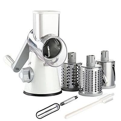 Rotary cheese Grater Shredder with handle 3 in 1 Nut grinder Chopper round Tumbling  box Mandoline slicer Vegetables slicers, Green - Yahoo Shopping