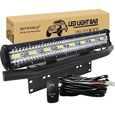 12 Inch 72W Led Light Bar Spot Flood Combo with 12V 5Pin Rocker Switch –  gooacc