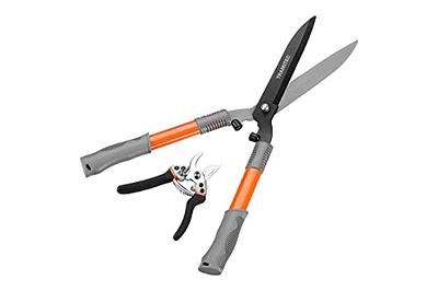  CyberGenZ Anvil Pruning Shears - 8 Garden Shears Pruning,  Heavy Duty Garden Clippers Handheld with Orange Adjustable Grip, Gardening  Pruners Tool for Trimming Plant, Cutting flowers, Cut Up to 3/4 