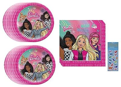 Barbie Birthday Party Supplies Bundle includes 16 Dessert Cake Paper Plates,  16 Napkins, 1 Dinosaur Sticker Sheet (Bundle for 16) - Yahoo Shopping