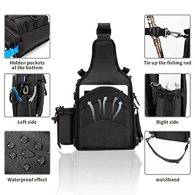 BLISSWILL Fishing Backpack Outdoor Tackle Bag Large Fishing Tackle Bag  Water-resistant Fishing Backpack with Rod Holder Shoulder Backpack fishing  gifts for men(Black) - Yahoo Shopping