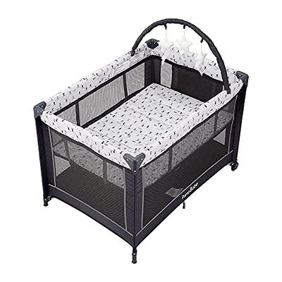 Pamo Babe Portable Playard,Sturdy Play Yard with Padded Mat and