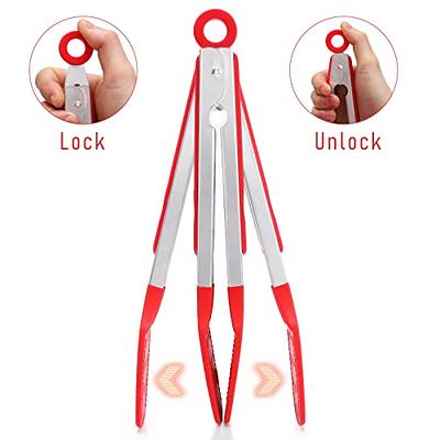 DAILY KISN Stainless Steel Tongs Set for Cooking and Grilling