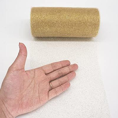 Light Gold 6 Inch Tulle Fabric Roll 100 Yards