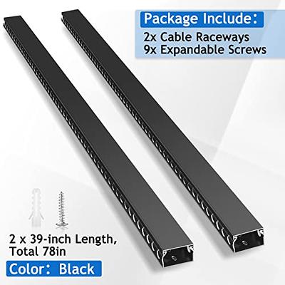 J Channel Cable Management - 5-Pack 16-Inch Raceway Channels - Cord Hider  Kit for Desk, Office, and Kitchen Use by Simple Cord (Black) - Yahoo  Shopping