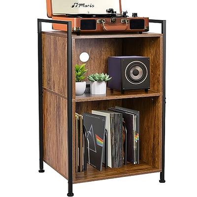 YAHARBO Record Player Stand, 3-Shelf Black Vinyl Record Holder with  Storage, Record Stand, Vintage Turntable Stand Holds Up to 120 Albums,  Record Table with Handle for Living Room, Bedroom, Office - Yahoo Shopping