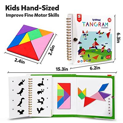 Tangrams For Kids Ages 4-8 Geometric Shape Magnetic Puzzles