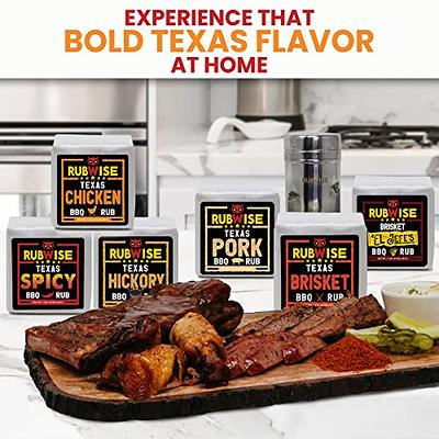 RubWise Texas Style BBQ Rub Gift Set  Meat Dry Rub Spices and Seasoning  Sets Variety