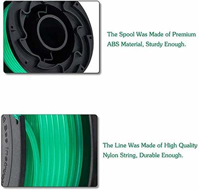 3pcs String Trimmer Spool, Fit for Black and Decker SF-080 GH3000 LST540  Weed Eater 20ft 0.080 GH3000R LST540B Edger Refills Auto Feed Single Line