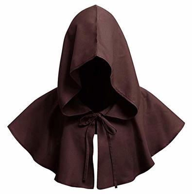 GORAIS Gothic Lace Cloak Black Stand Collar Cape Short Detachable Halloween  Cosplay Costumes Cloaks for Women