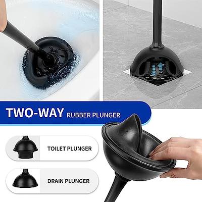 MR.SIGA Toilet Plunger and Bowl Brush with Holder, Heavy Duty Toilet Brush  and Plunger Set for Bathroom Cleaning, Black, 1 Set - Yahoo Shopping