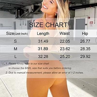 Workout Leggings for Women Tummy Control Ribbed Seamless Gym