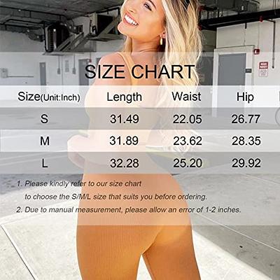 Women Ribbed Seamless Leggings High Waisted Workout Gym Yoga Pants Butt  Lifting Tummy Control Tights