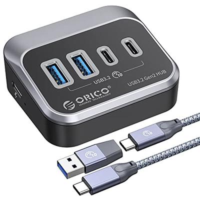 ORICO USB Hub 10Gbps with 2 USB A Ports+2 USB C Ports, USB 3.2