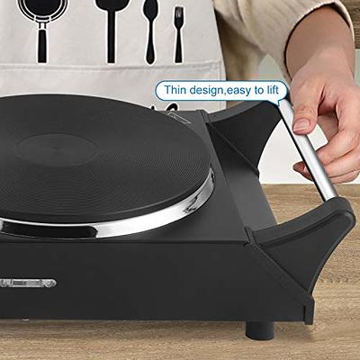  Electric Stovetop Cooking Hot Plate 1200W Infrared 7.3/4 Glass  Ceramic Portable Stove Burners Cool Touch Handle Single Cooktop Keeps Food  Warm Temperature Controls Electric Burner for Kitchen, Dorm : Appliances